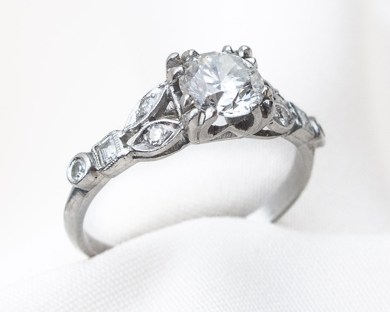 Art Deco .60-Carat Diamond Engagement Ring