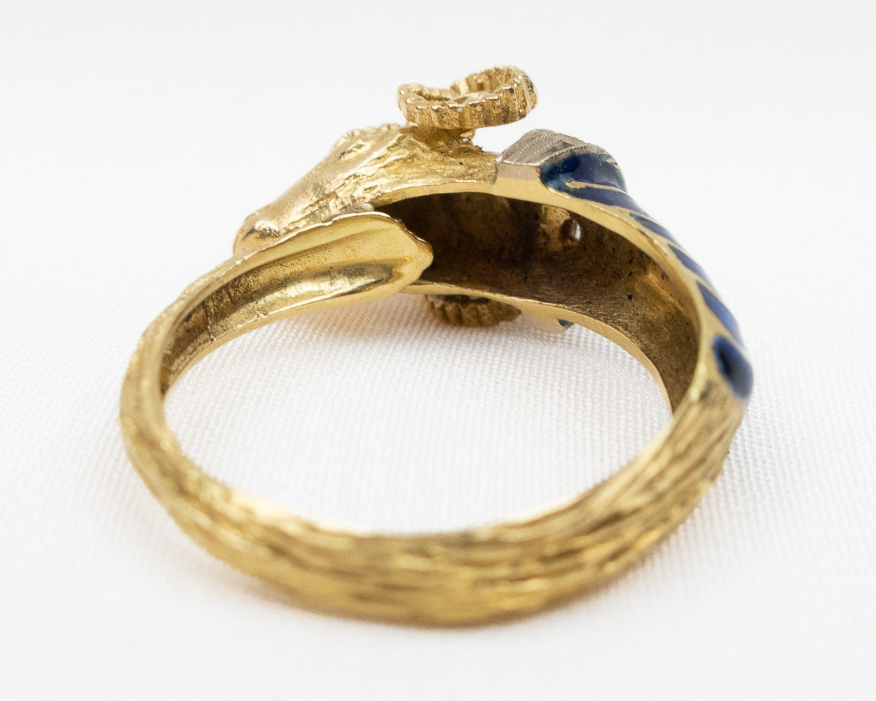'60s Ram Ring with Enamel Details