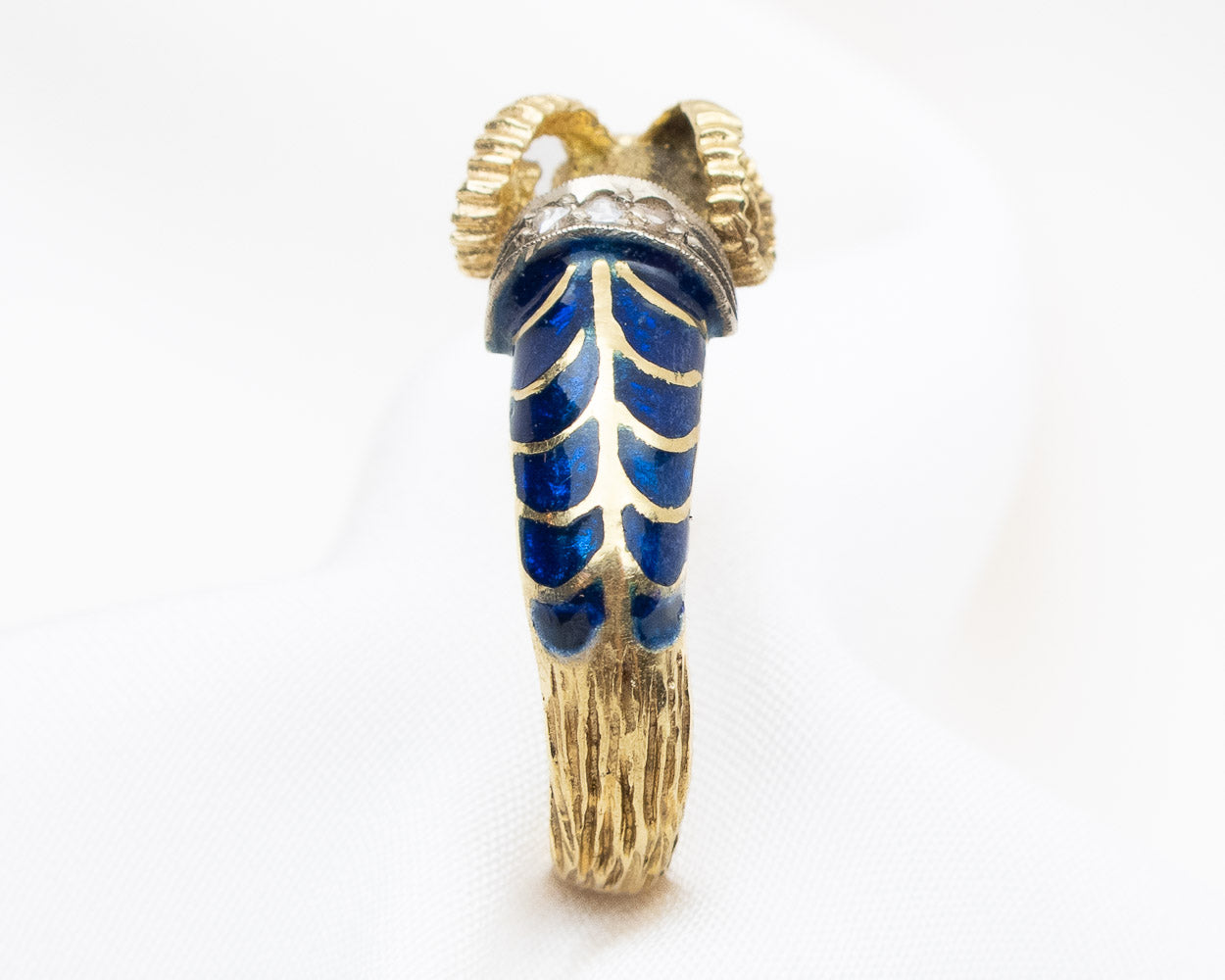 '60s Ram Ring with Enamel Details