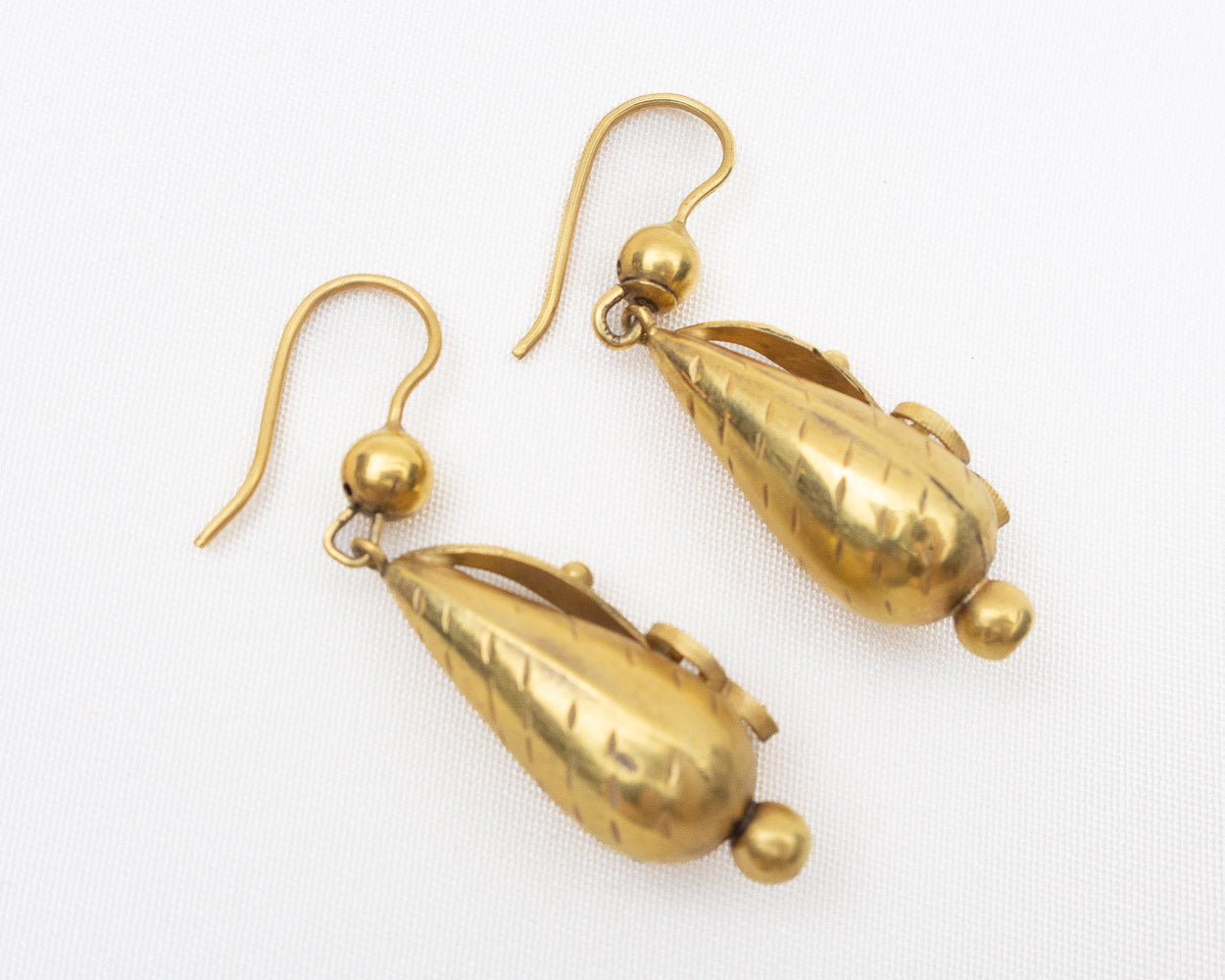 Victorian Embossed Dangle Earrings