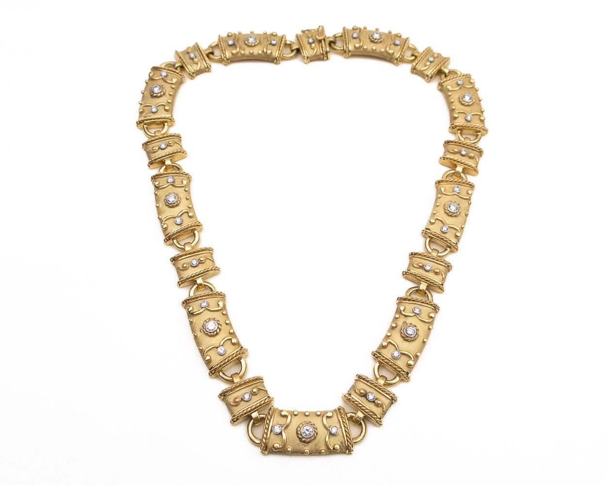 '80s Gold Link Chain with Diamonds