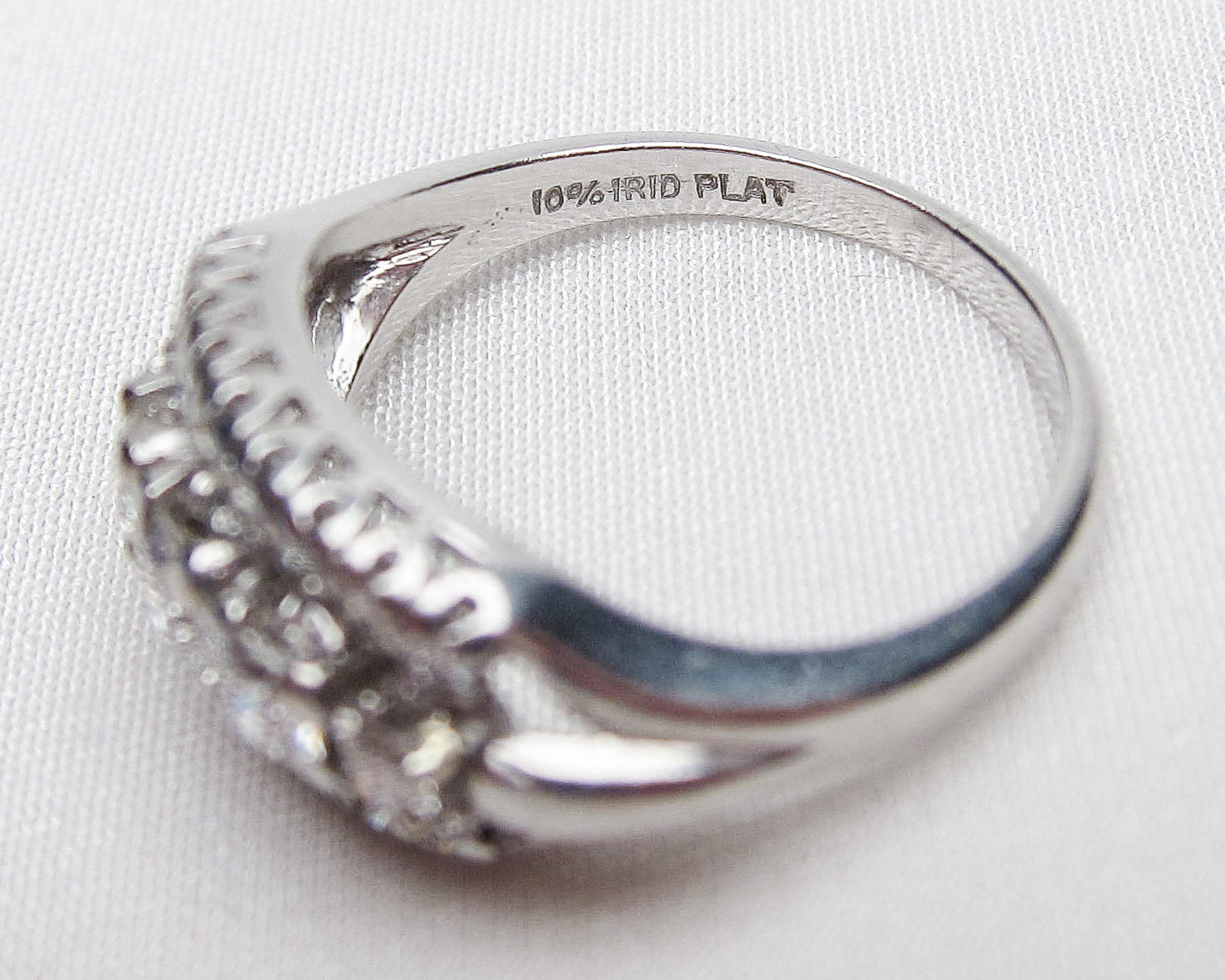 Midcentury Diamond Cluster Ring