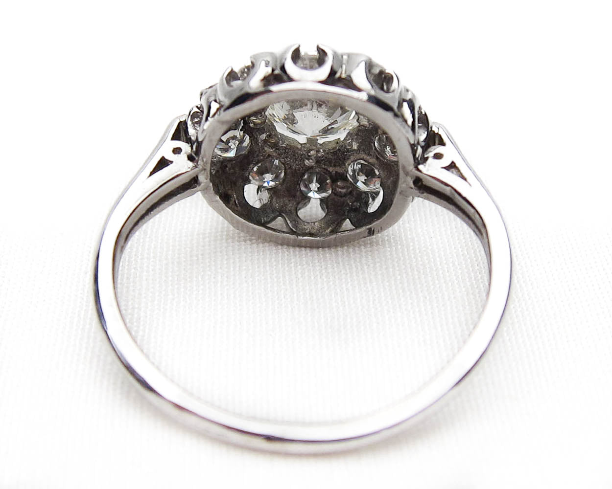 Midcentury Diamond Cluster Engagement Ring