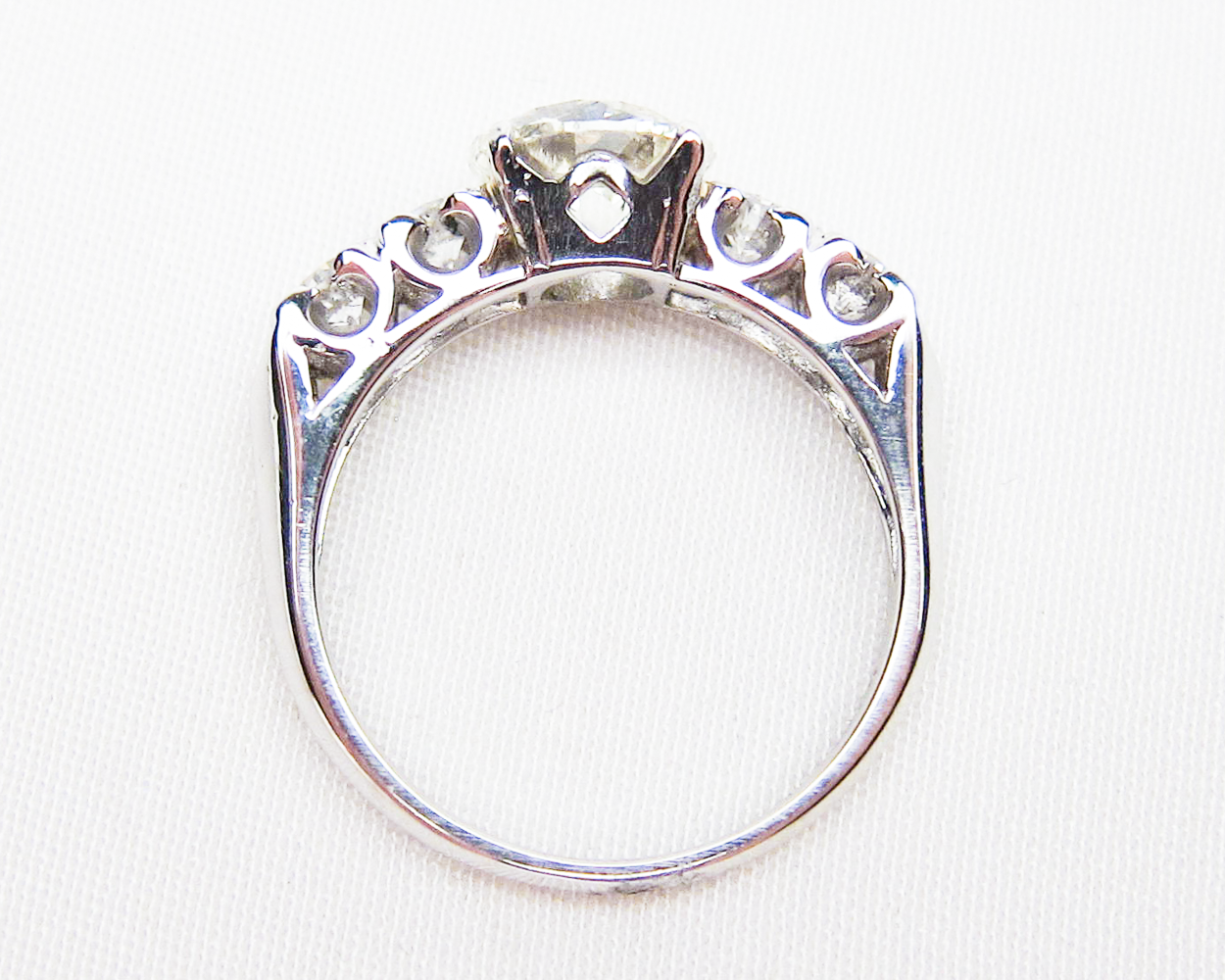 Midcentury Diamond & Platinum Engagement Ring