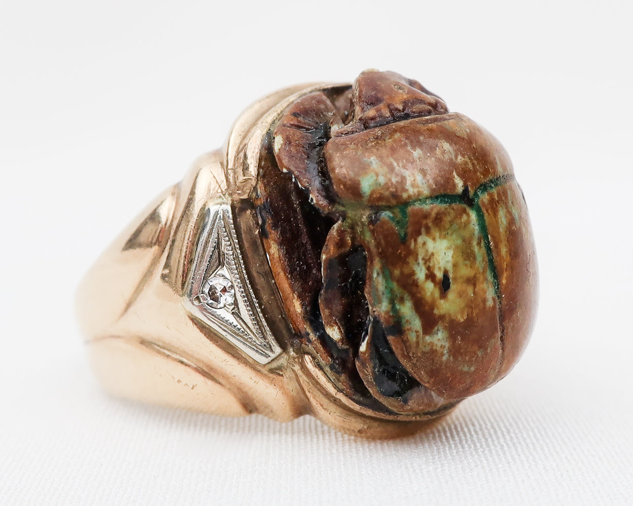 Retro Egyptian Revival Scarab Ring