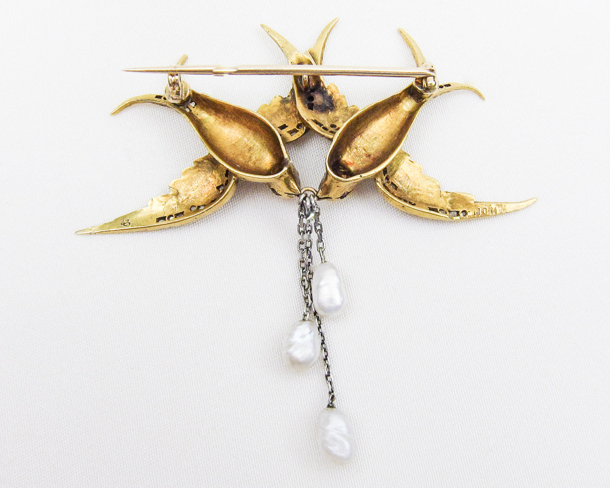 French Edwardian Swallow Pendant/Brooch