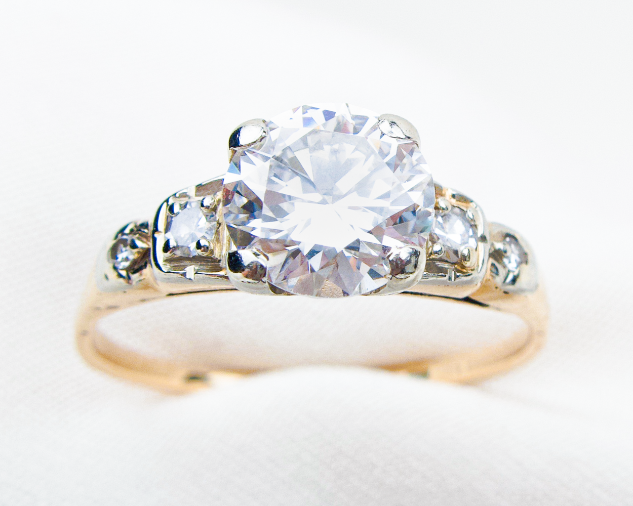 Retro-Era Diamond Engagement Ring