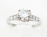 Art Deco Old European-Cut Diamond Engagement Ring