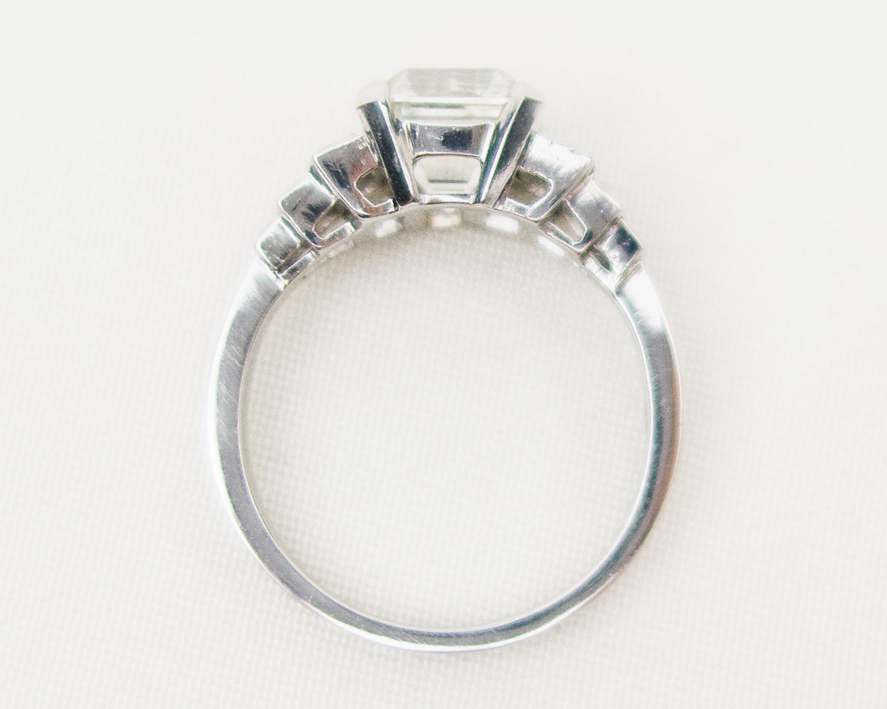 Art Deco 1.97-Carat Asscher-Cut Diamond Ring