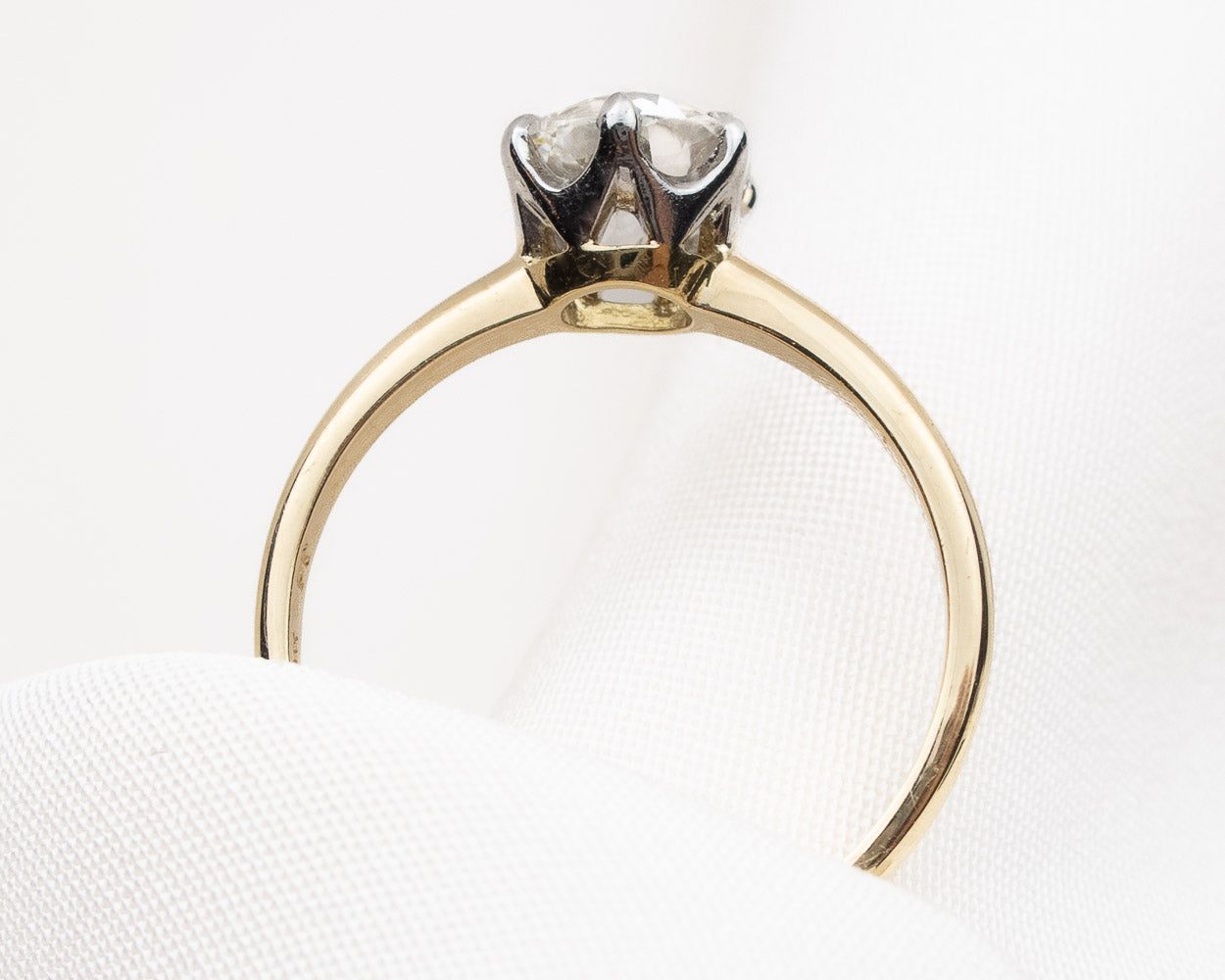 Art Deco 1.52-Carat Gold Diamond Solitaire