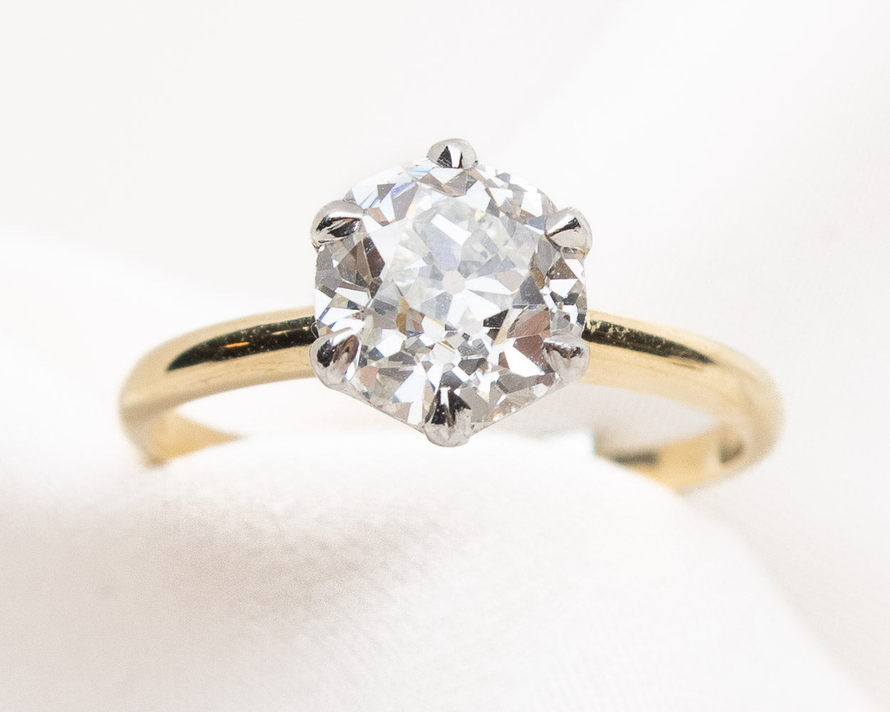 Art Deco 1.52-Carat Gold Diamond Solitaire