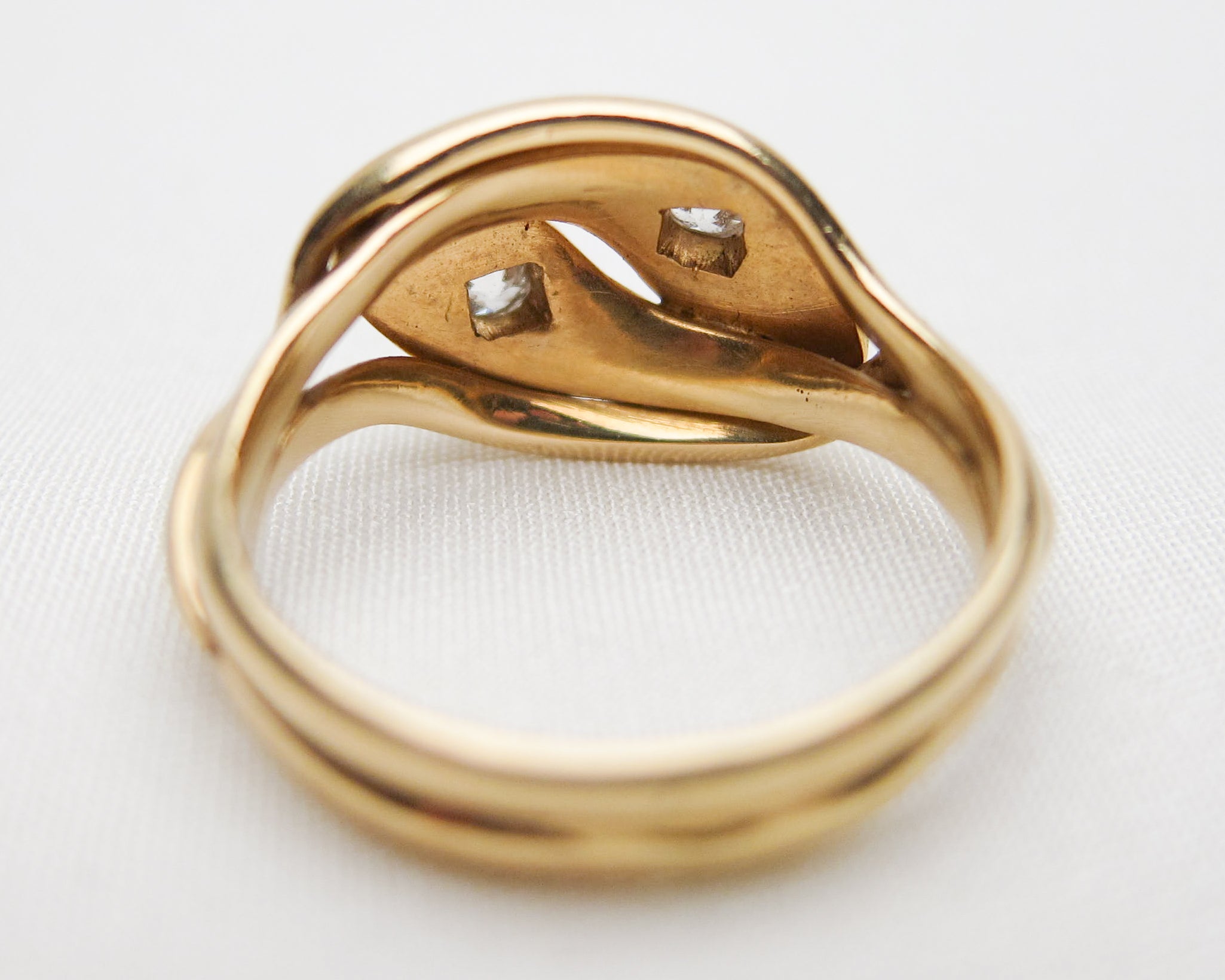 Victorian Diamond & Ruby Snake Ring