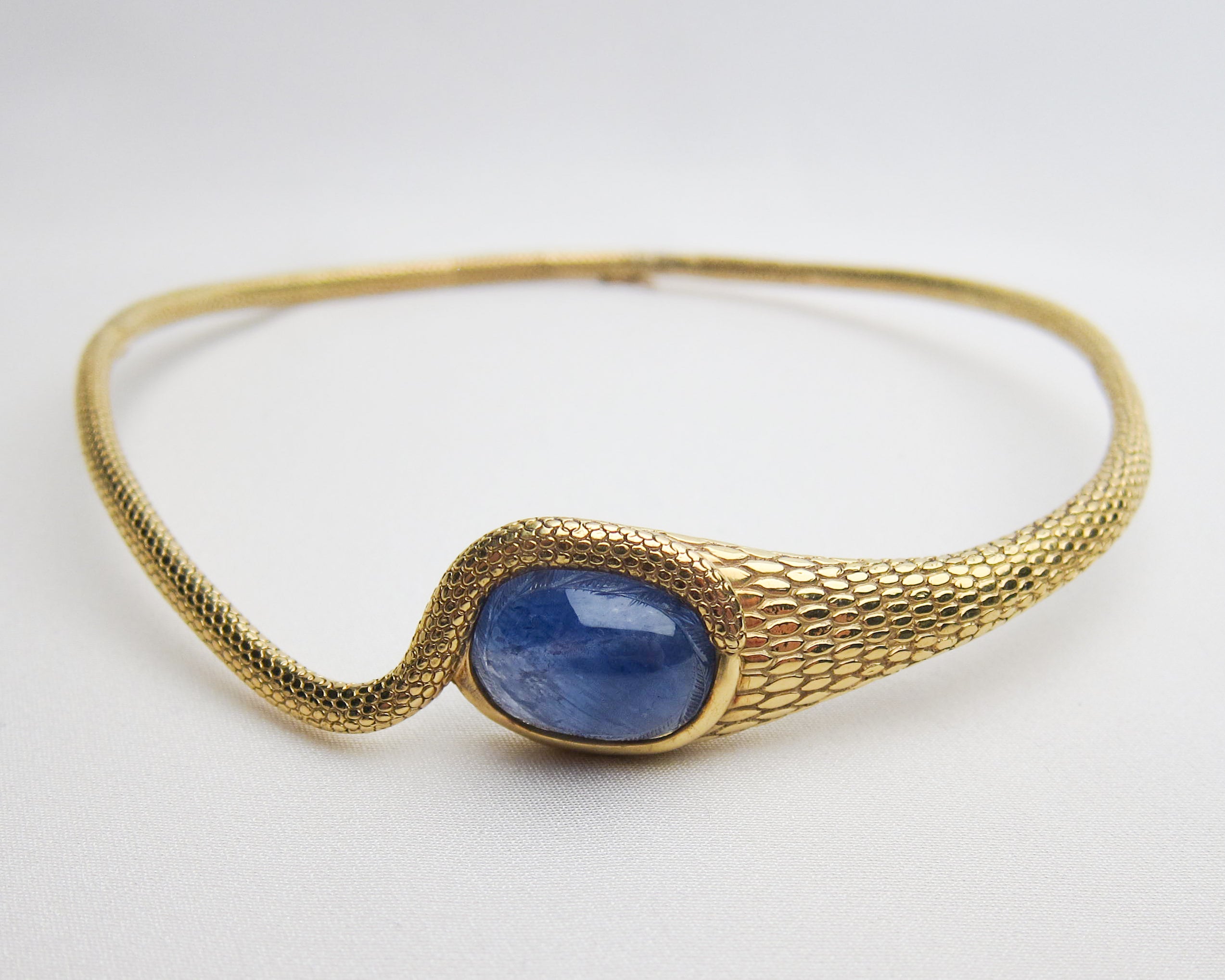 Victorian Snake Collar with Sapphire Scarab