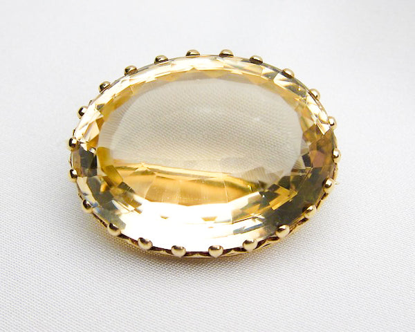 Isadoras Midcentury Citrine Brooch