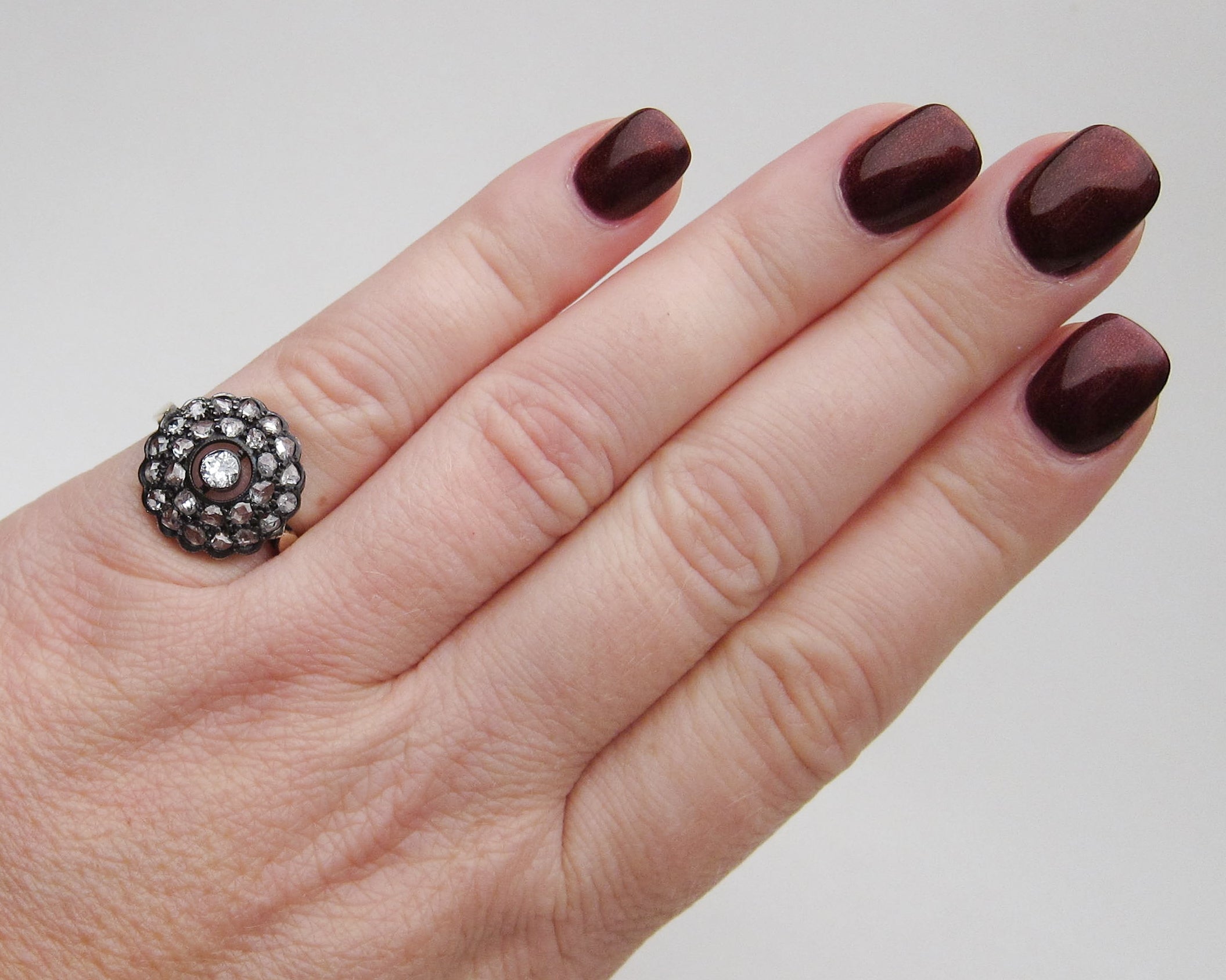 Victorian Rose-Cut Diamond Halo Ring