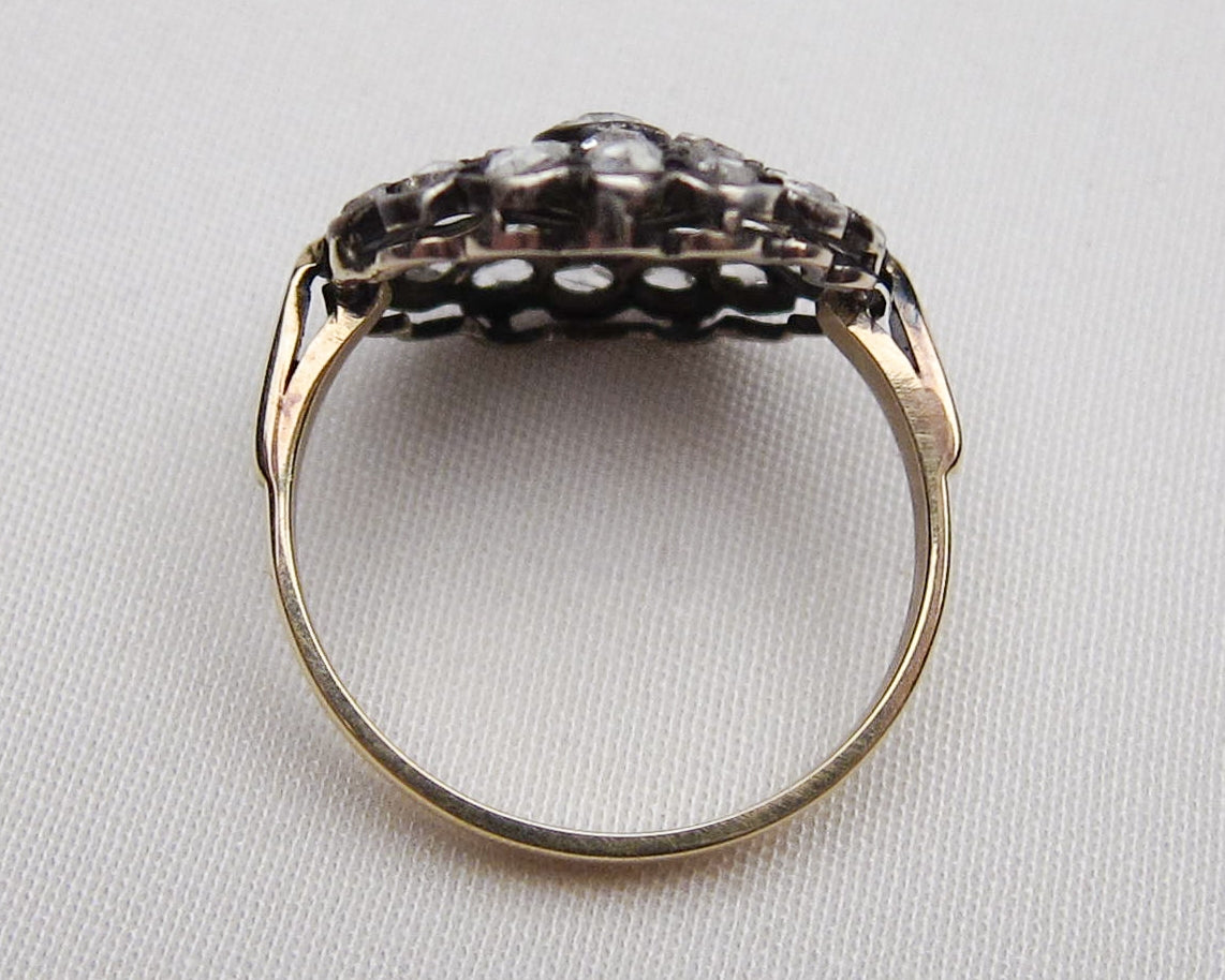 Victorian Rose-Cut Diamond Halo Ring